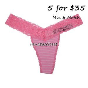 International Intimates Women's Perfect Lace Thong Panty NWT